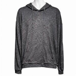 John Varvatos Men’s Small Grey Hooded Pullover | Cotton Blend | Designer Casual